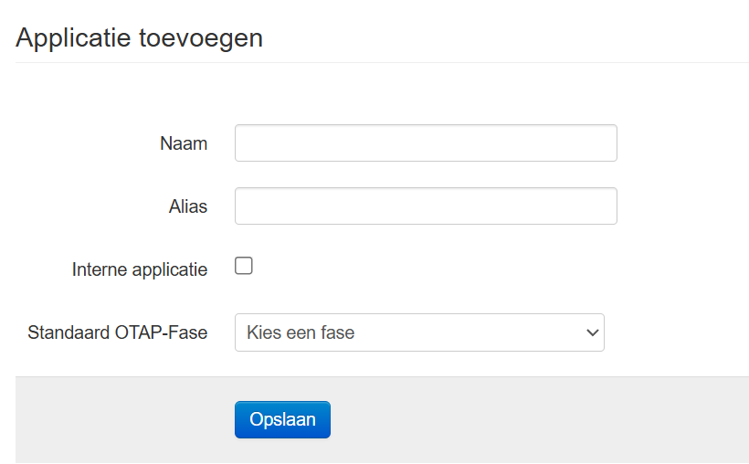 dist applicatie toevoegen